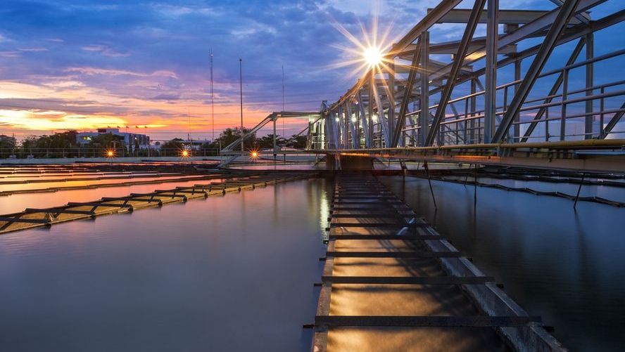 Shot of a water treatment plant